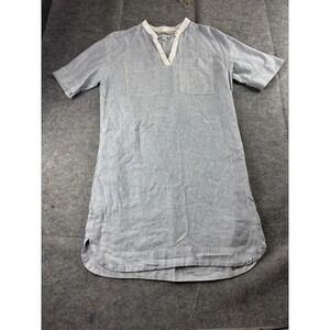LL Bean Shirt Dress Womens S Signature Linen Blend Coastal Beach Old Money Boho